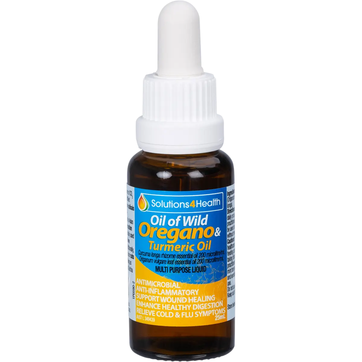 Solutions 4 Health Oil of Wild Oregano with Turmeric Oil 25ml