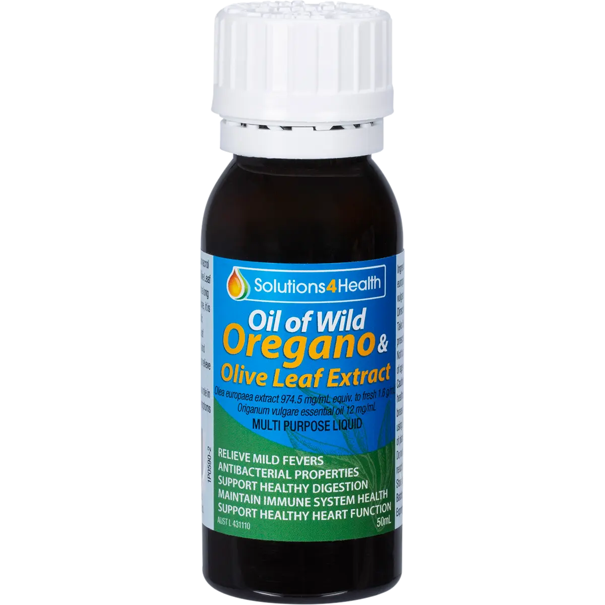 Solutions 4 Health Fortified Defence Wild Oregano Olive Leaf & Peppermint 50ml