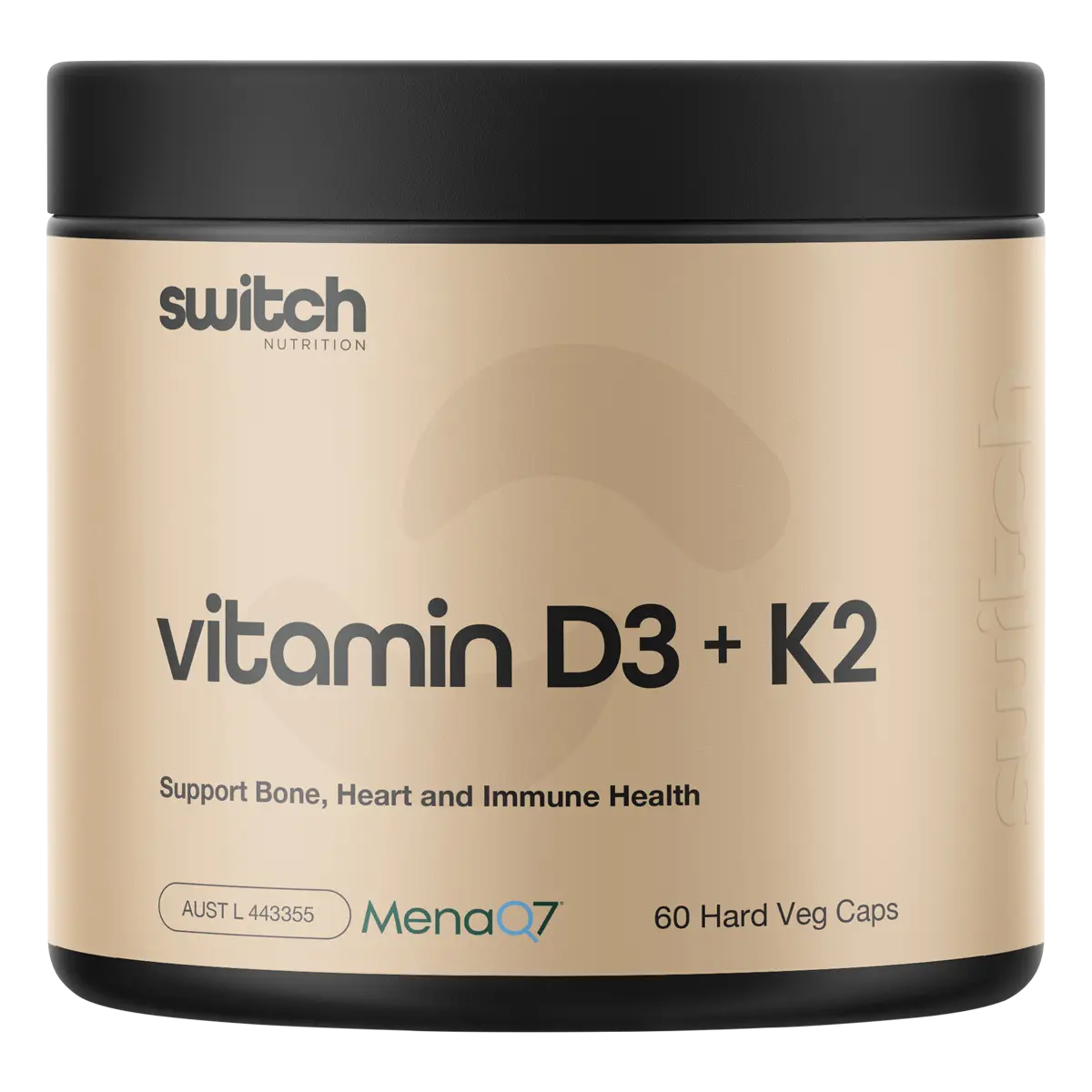 Switch Nutrition Vitamin D3 + K2 60 Caps