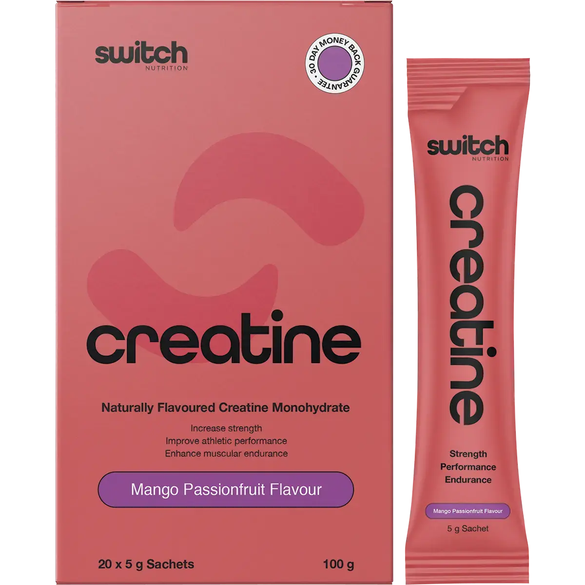 Switch Nutrition Creatine Monohydrate Mango Passionfruit 20x5g Sachets