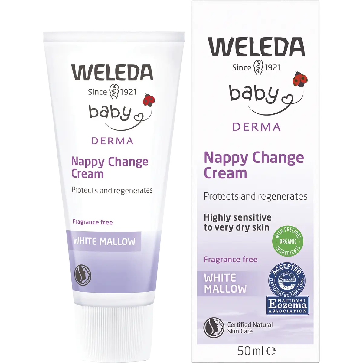 Weleda Nappy Change Cream 3in1 White Mallow Fragrance Free 50ml