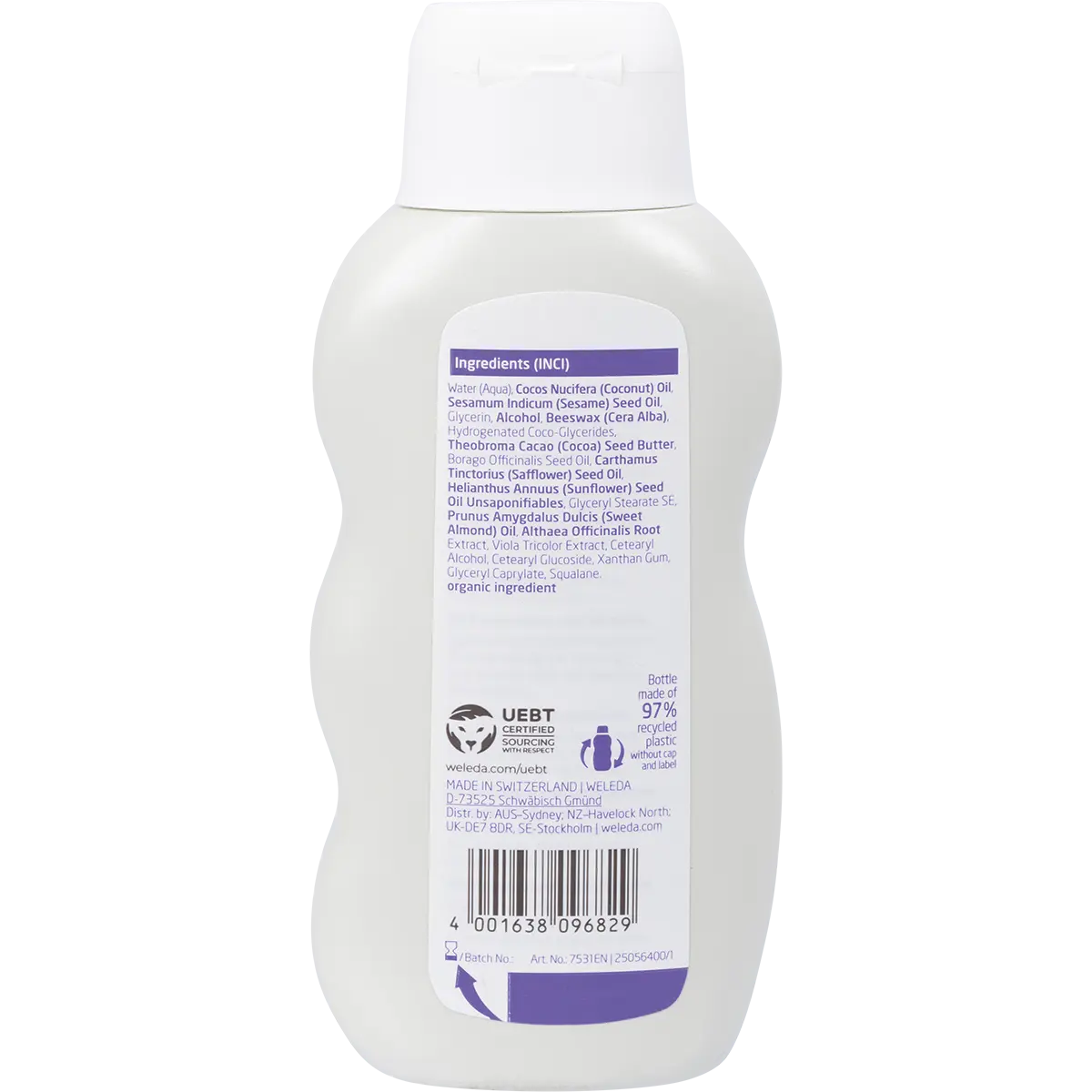 Weleda Baby Derma Body Lotion White Mallow Fragrance Free 200ml