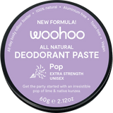 Woohoo Body Natural Deodorant Paste Tin Pop Extra Strength 60g