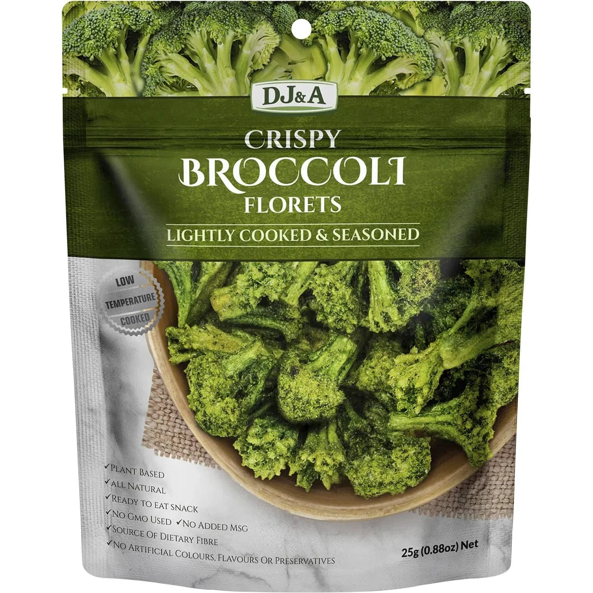 DJ&A Snack Foods DJ&A Crispy Broccoli Florets 25g