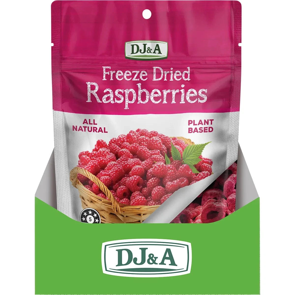 DJ&A Snack Foods DJ&A Freeze Dried Raspberries 10x20g