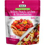 DJ&A Snack Foods DJ&A Freeze Dried Yellow Peach, Lychee & Strawberries 10x35g