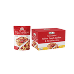 DJ&A Freeze Dried Yellow Peach, Lychee & Strawberries 10x35g — exact case and pouch image
