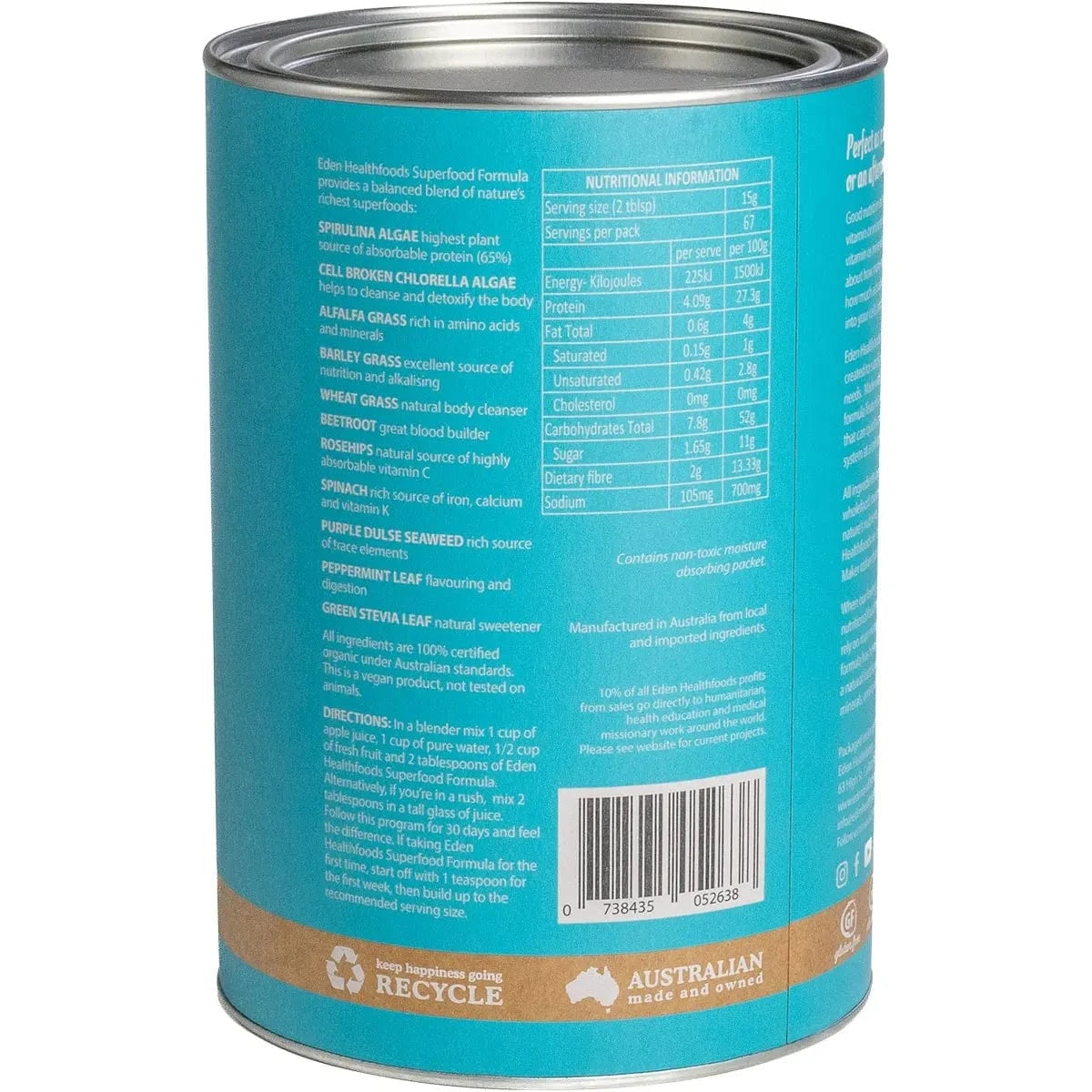 Eden HealthFoods Vitamins & Supplements Eden Healthfoods - Certified Organic Greens Powder