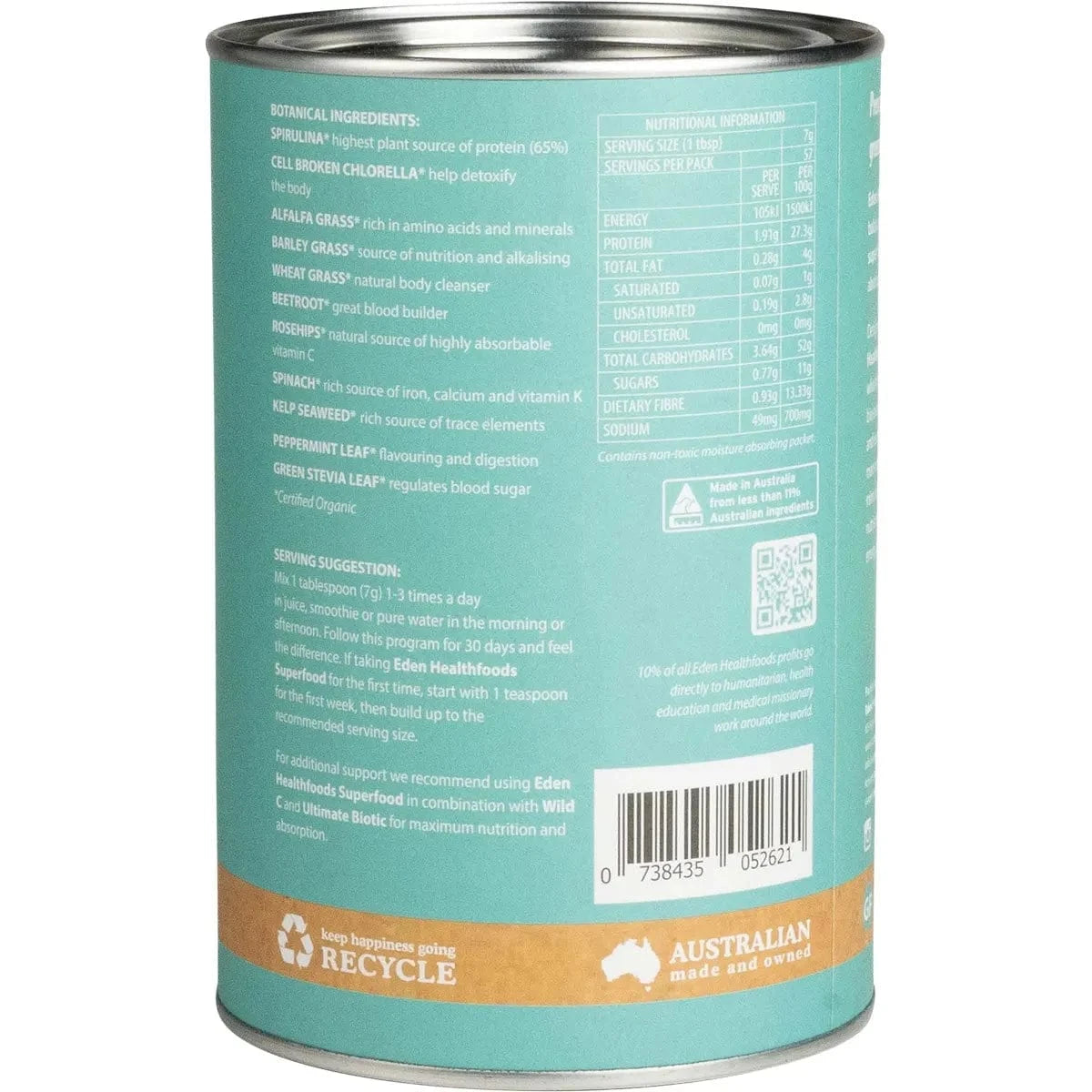 Eden HealthFoods Vitamins & Supplements Eden Healthfoods - Certified Organic Greens Powder