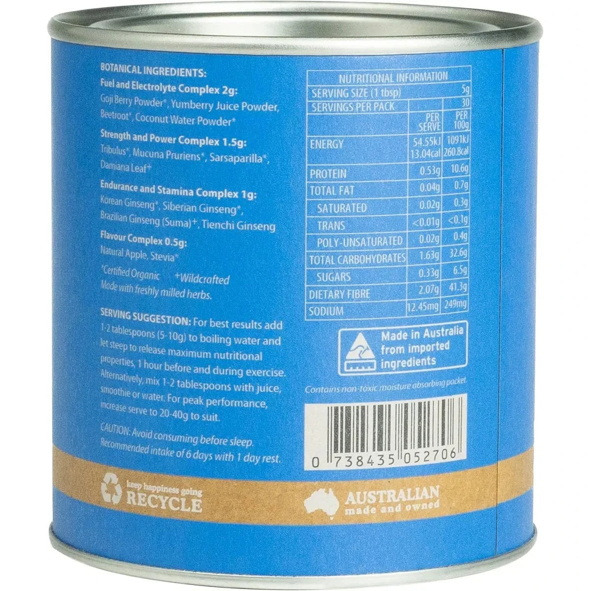 Eden HealthFoods Vitamins & Supplements Eden Healthfoods - High Octane Caffeine-free Power & Energy 150g