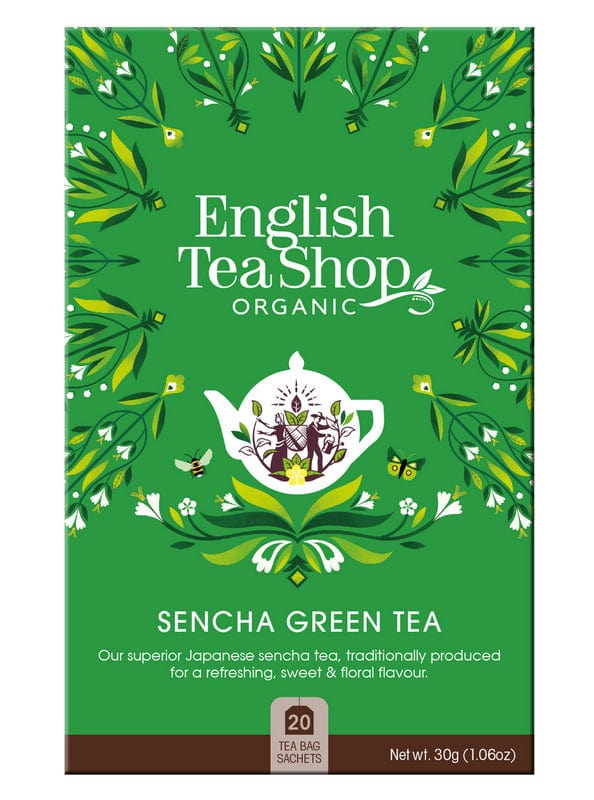 English Tea Shop Organic Tea English Tea Shop Organic Green Sencha Teabags (PACKET OF 20 SACHETS)