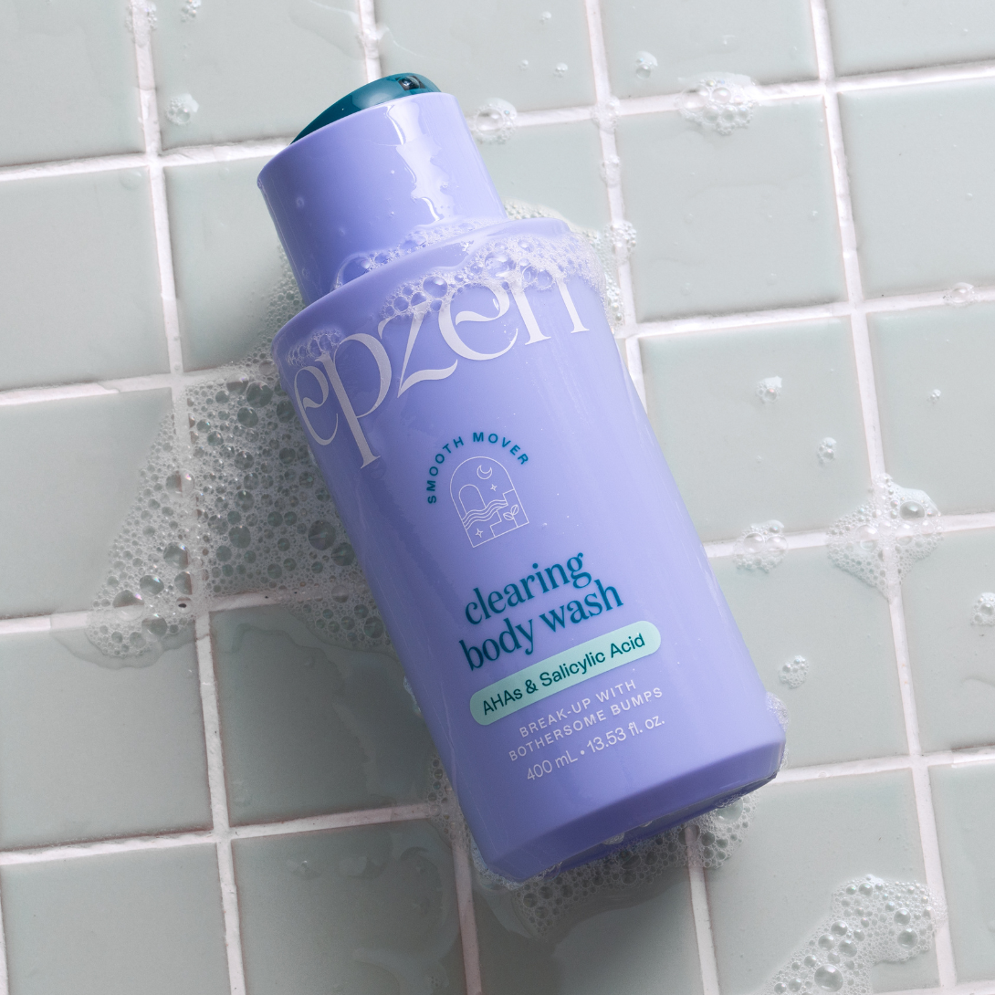 Epzen Body Wash Clearing AHAs & Salicylic Acid 400ml — official EPZEN bathroom lifestyle image