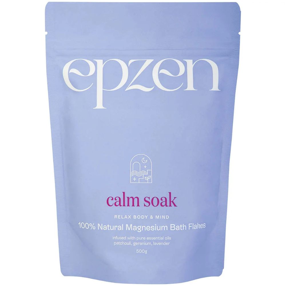 Epzen Magnesium Bath Flakes Calm Soak 500g — exact front product image