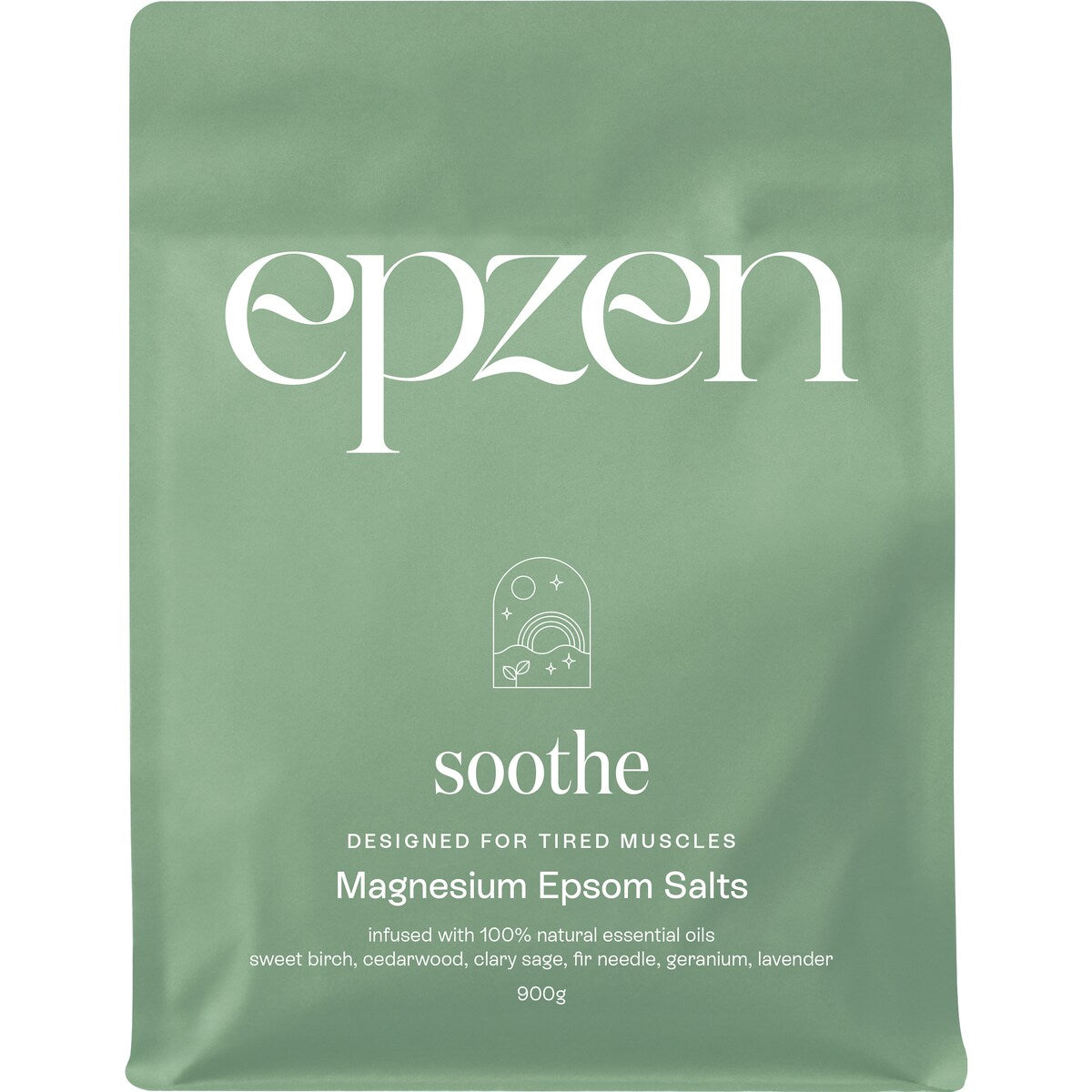 Epzen Magnesium Bath Crystals Soothe 900g — exact front product image