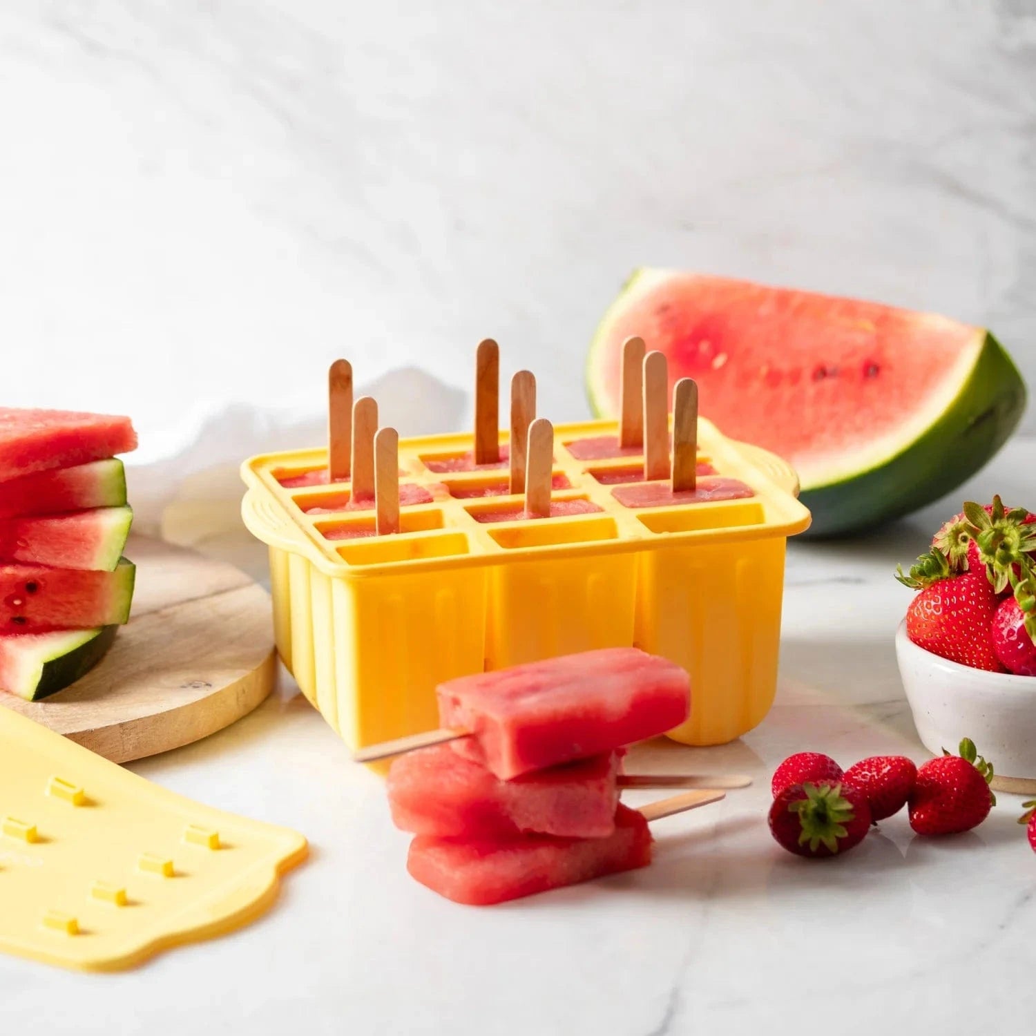 Ever Eco Home & Garden Ever Eco Silicone Popsicle Moulds Tray of 12