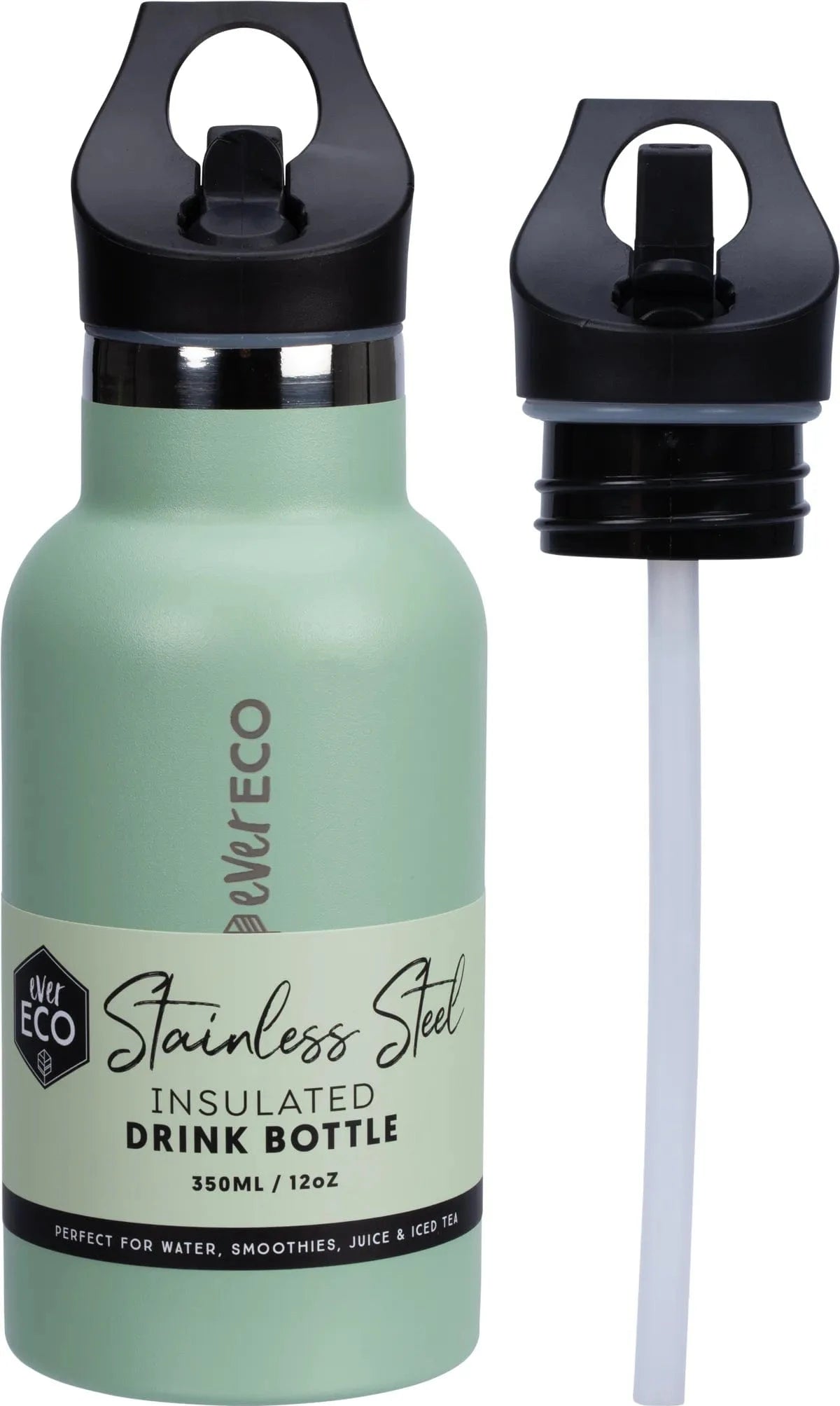 Ever Eco Home & Garden Sage Ever Eco Insulated Stainless Steel Bottle Sip Lid 350ml