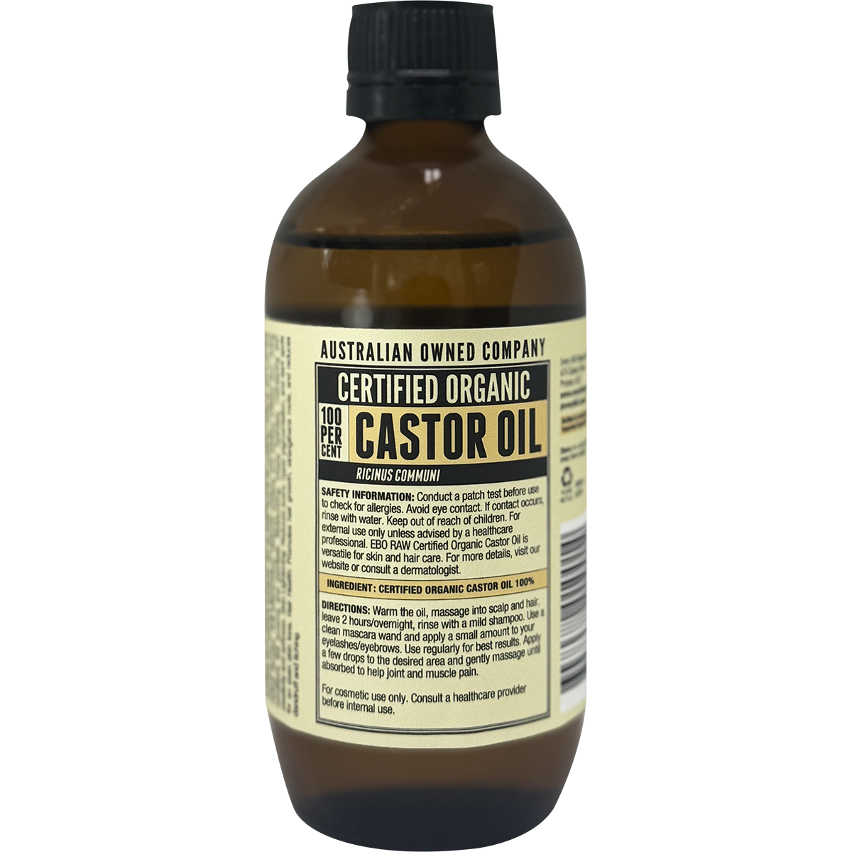 Every Bit Organic Castor Oil 200ml back image