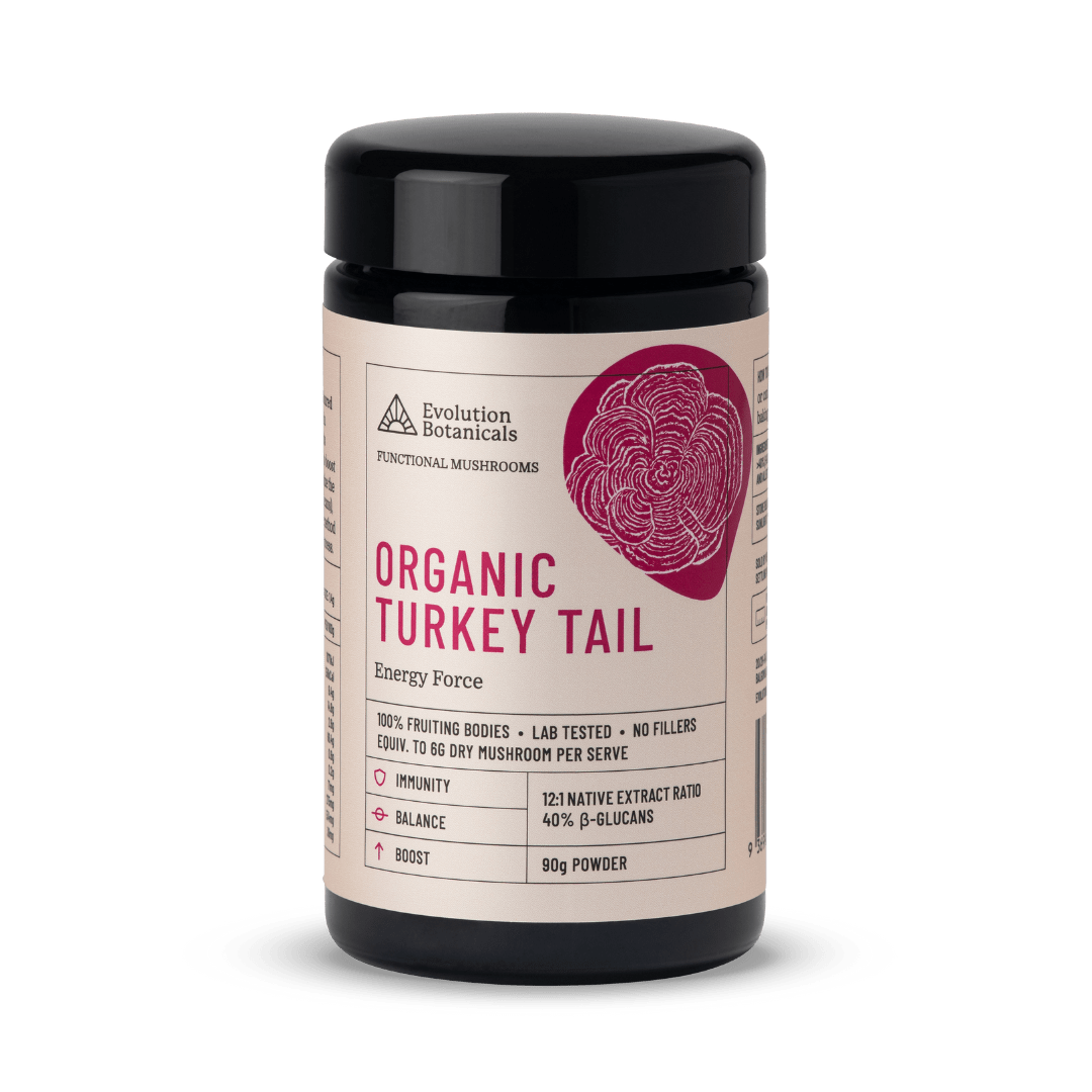 Evolution Botanicals Functional Foods 90g Jar Evolution Botanicals Organic Turkey Tail Energy Force