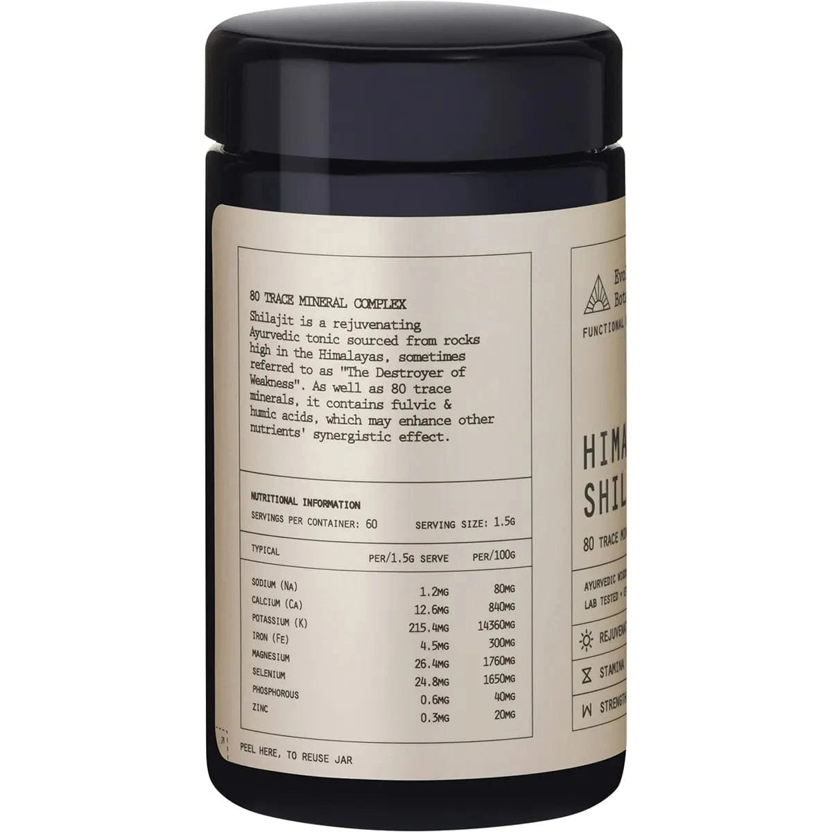 Evolution Botanicals Functional Foods Evolution Botanicals Himalayan Shilajit 80 Trace Mineral Complex
