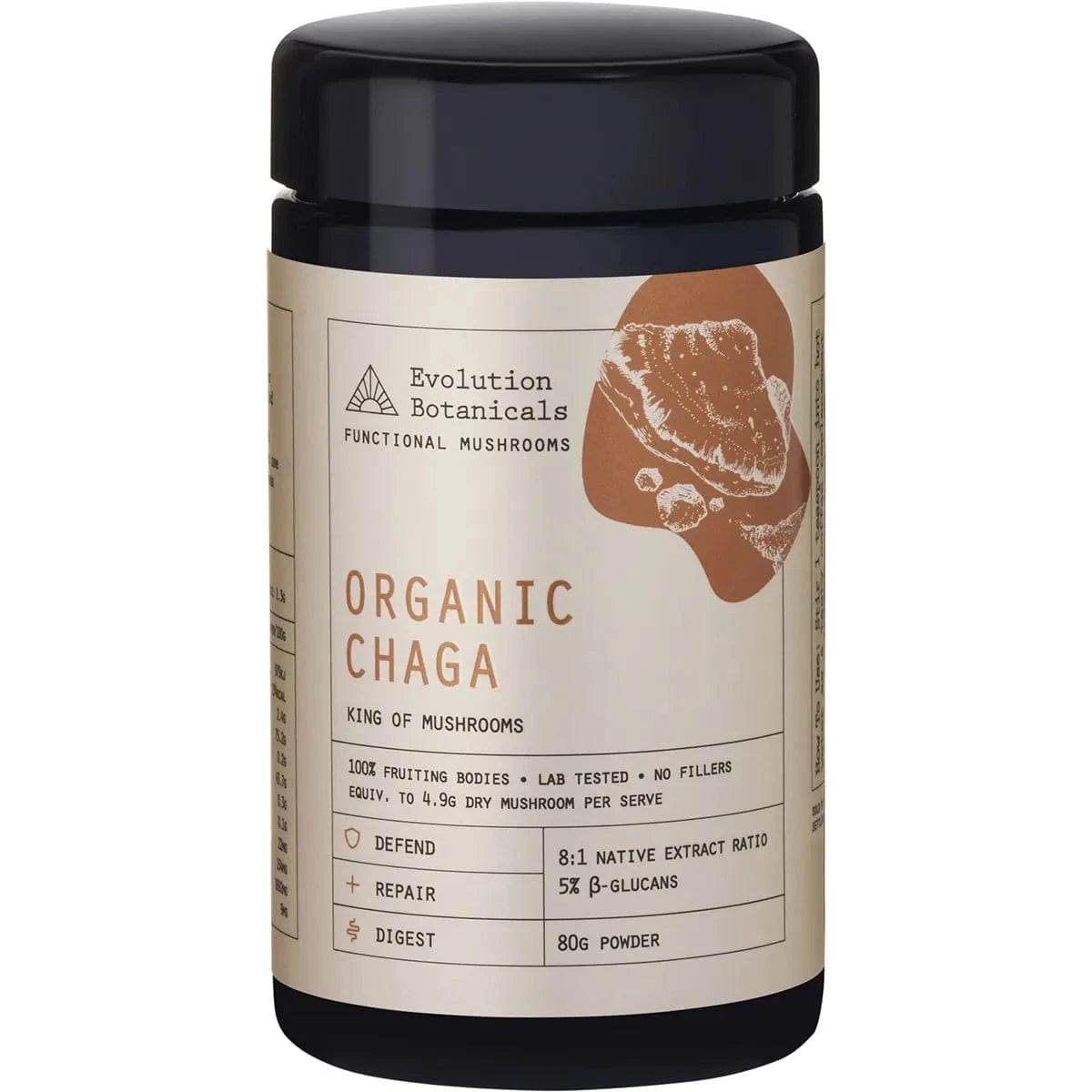 Evolution Botanicals Functional Foods Evolution Botanicals Organic Chaga King of Mushrooms 80g