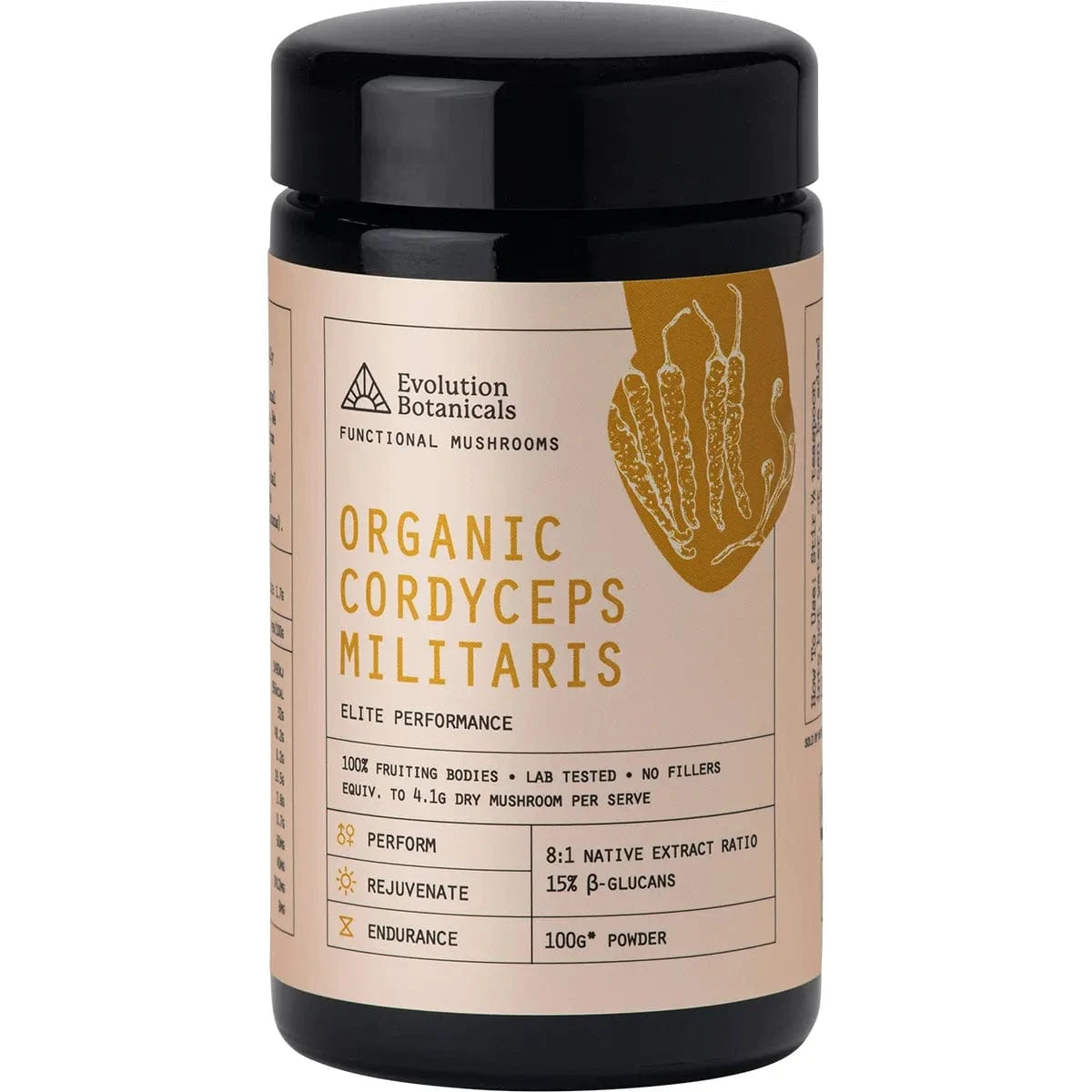 Evolution Botanicals Functional Foods Evolution Botanicals Organic Cordyceps Militaris Elite Performance 100g