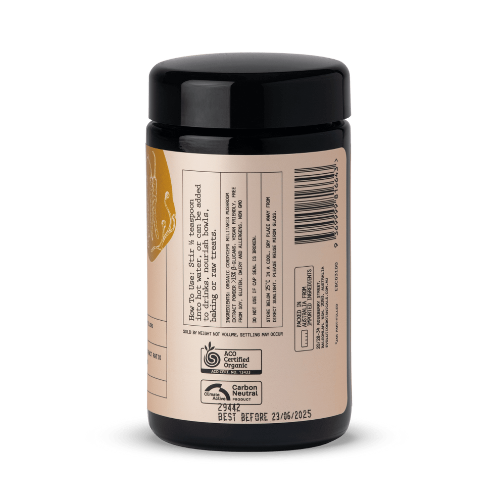 Evolution Botanicals Functional Foods Evolution Botanicals Organic Cordyceps Militaris Elite Performance