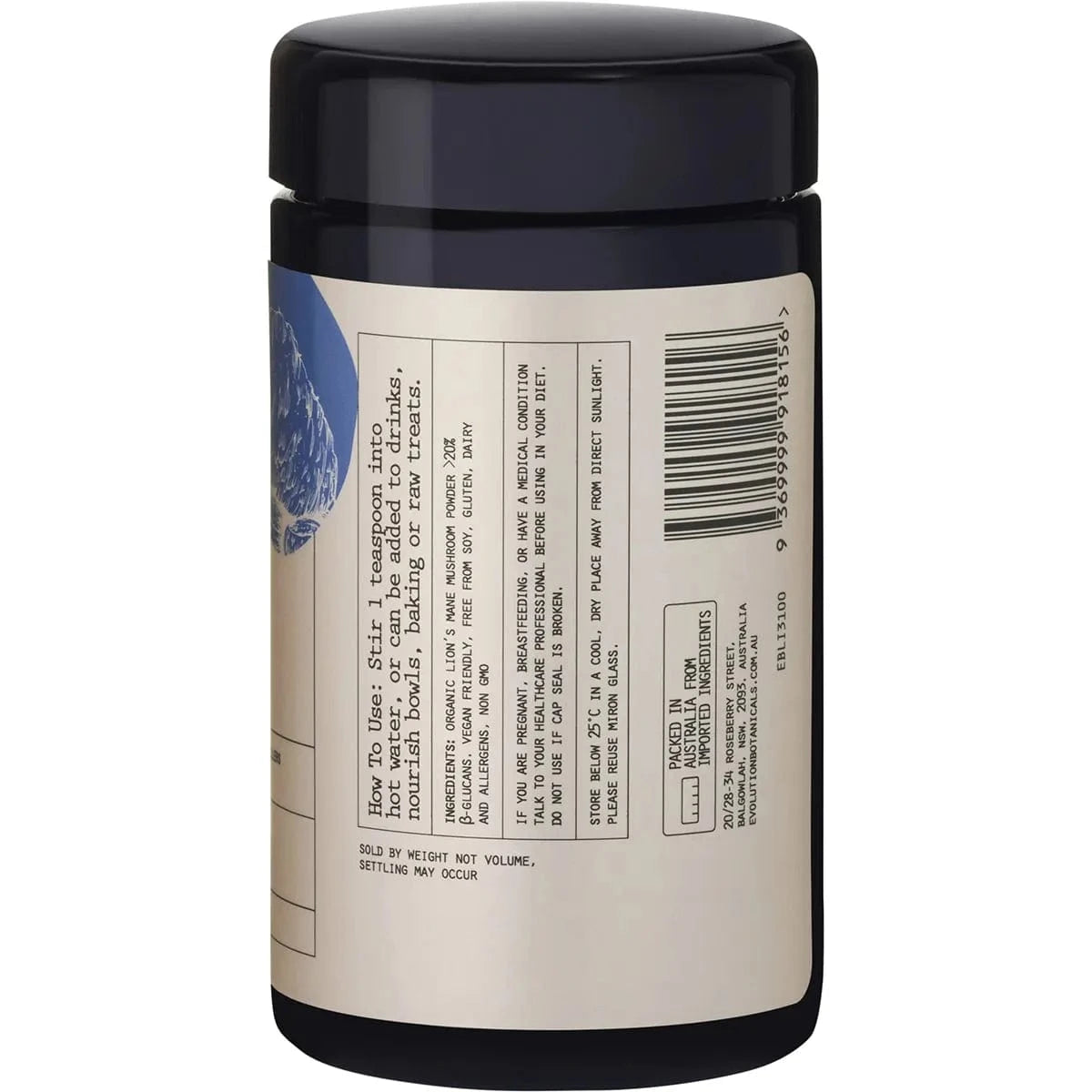 Evolution Botanicals Functional Foods Evolution Botanicals Organic Lion's Mane Food For Thought 100g