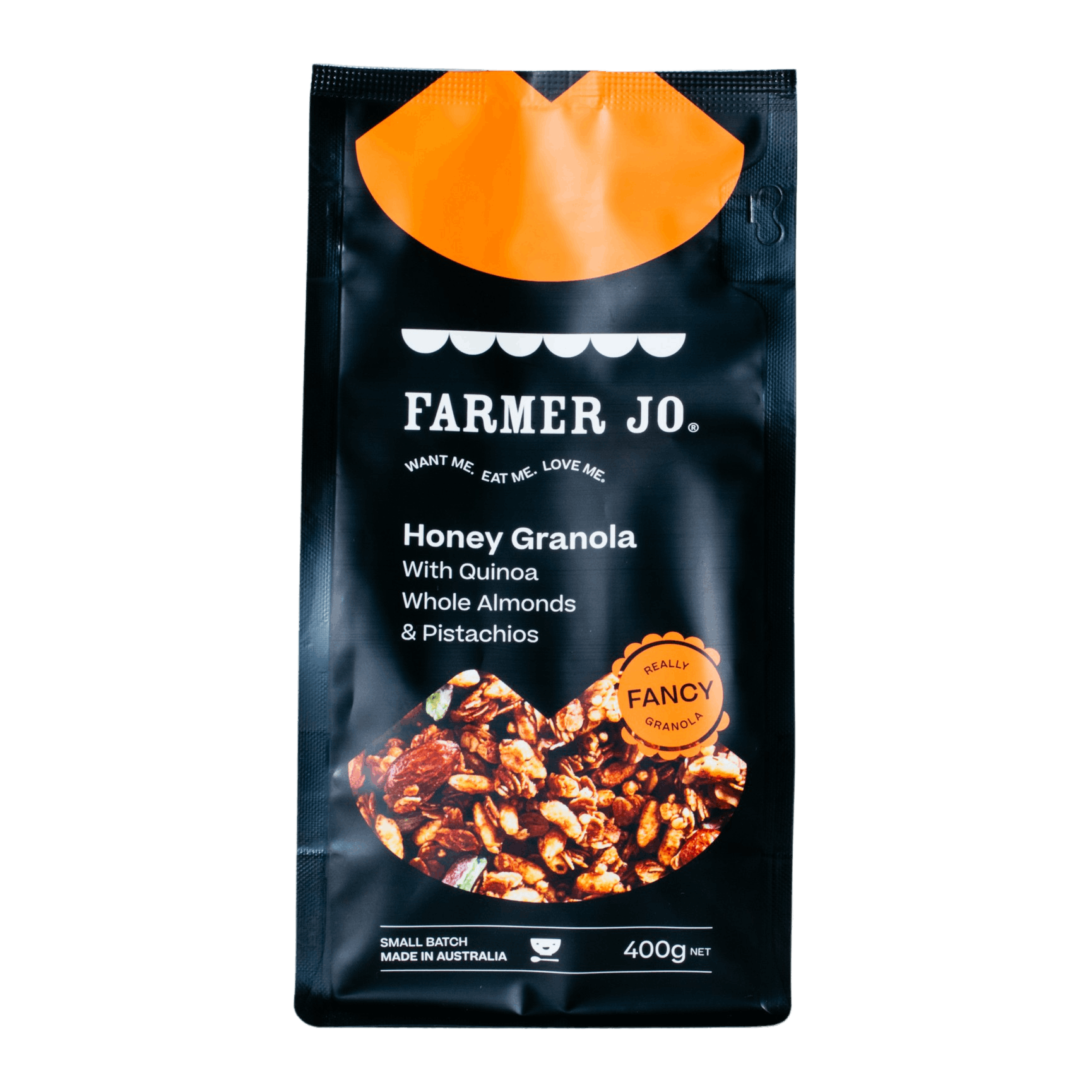 Farmer Jo Honey Granola With Quinoa Whole Almonds & Pistachios 400g