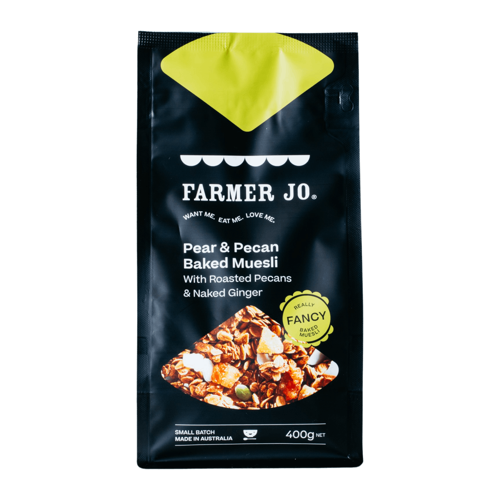 (CLEARANCE!) Farmer Jo Pear & Pecan Nuts Baked Muesli w/Roasted Pecans & Naked Ginger 400g