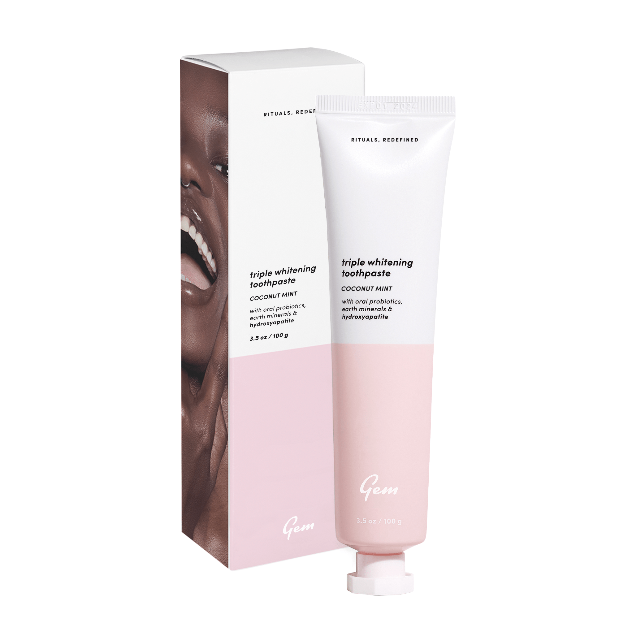 Gem Health & Beauty Gem Triple Whitening Fluoride Toothpaste Coconut Mint 100g