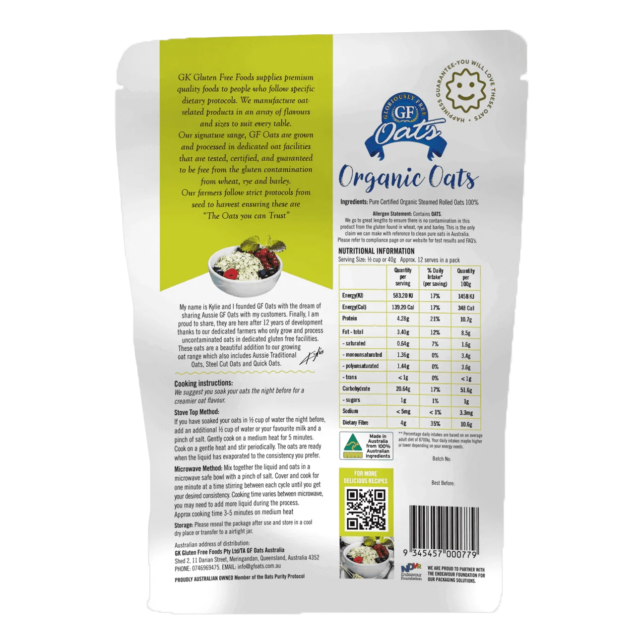 Gloriously Free Oats, Grits & Hot Cereal Gloriously Free Uncontaminated Oats Organic