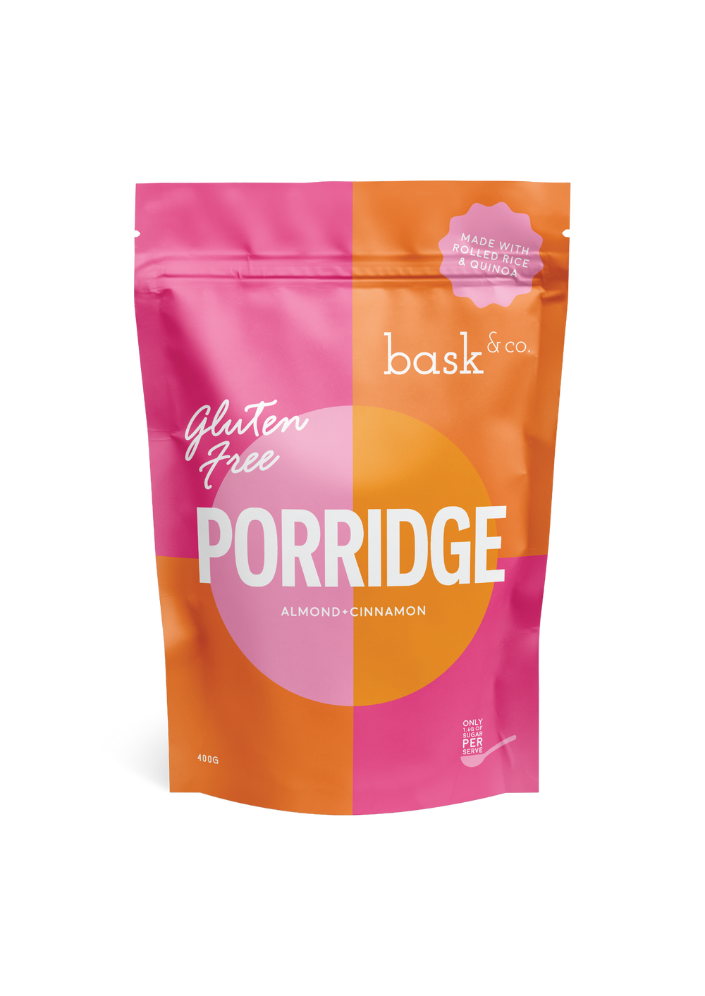 Bask & Co Almond & Cinnamon Gluten Free Porridge 400g