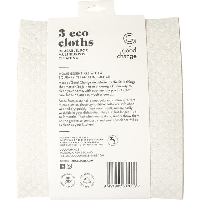 Good Change Store Household Cleaning Products Good Change Store Eco Cloth Medium 3pk