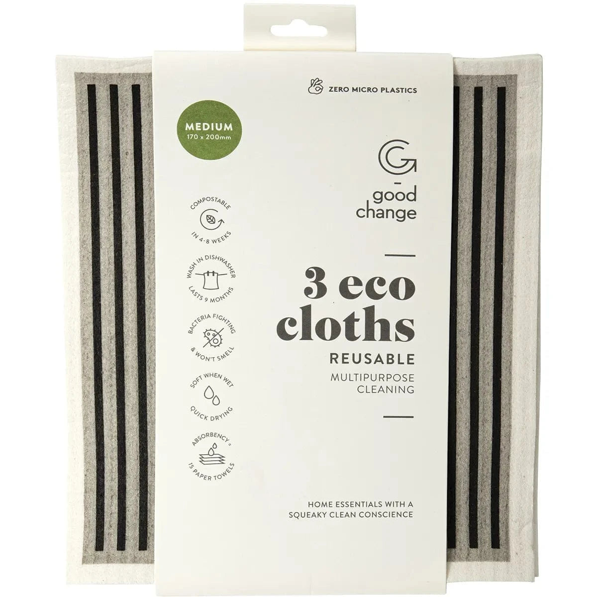 Good Change Store Household Cleaning Products Good Change Store Eco Cloth Medium 3pk