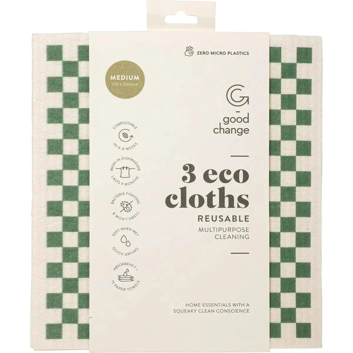 Good Change Store Household Cleaning Products Good Change Store Eco Cloth Medium 3pk