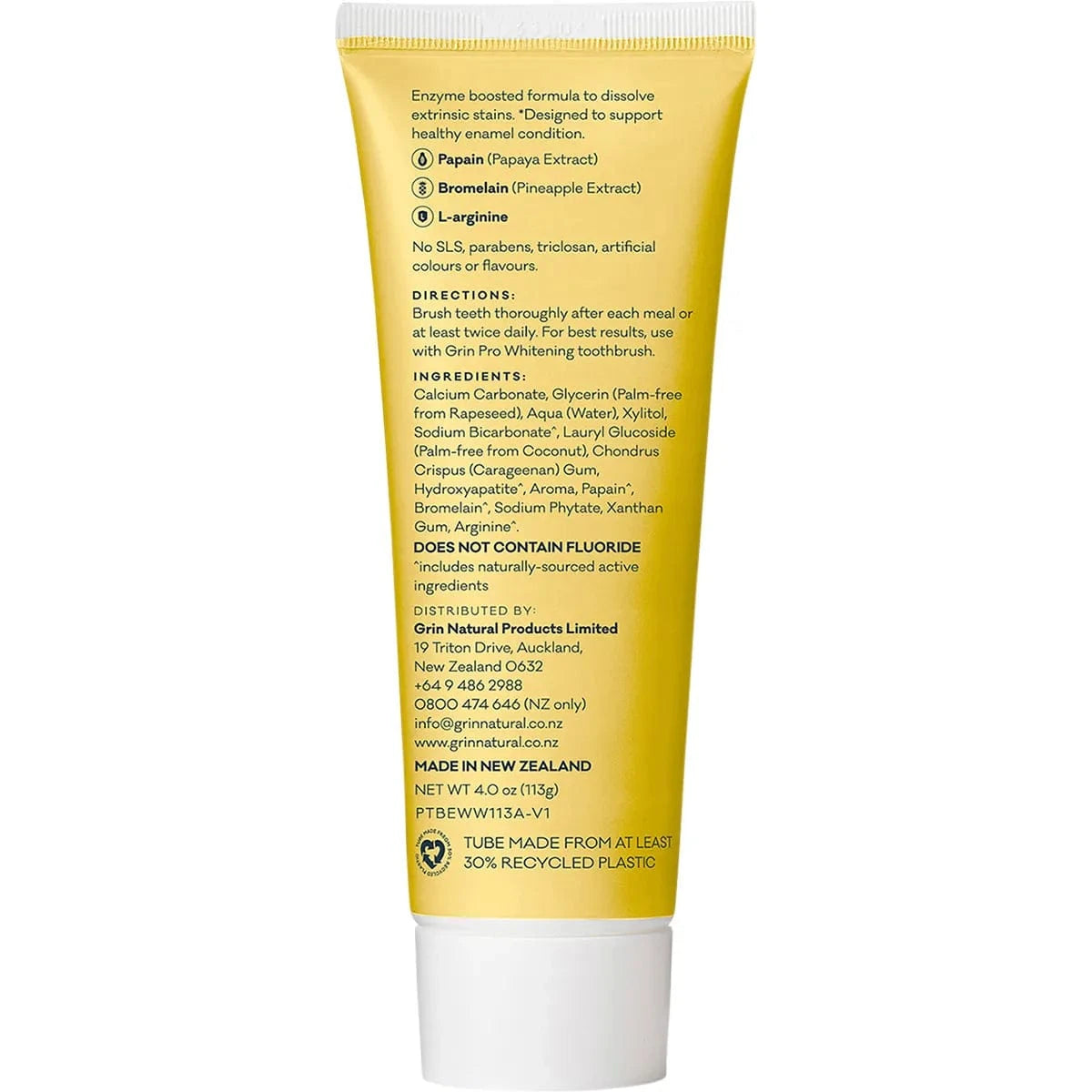 Grin Toothpaste Grin Pro Toothpaste Enzyme Whitening Nano-Hydroxyapatite 113g