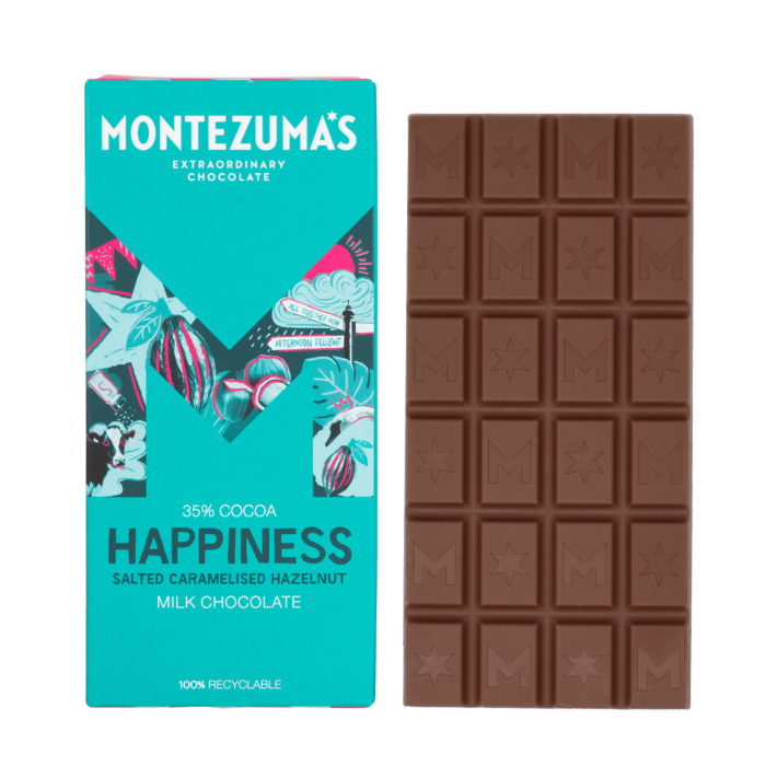 (CLEARANCE!) Montezuma's 35% Cocoa Happiness Salted Caramelised Hazelnut 90g