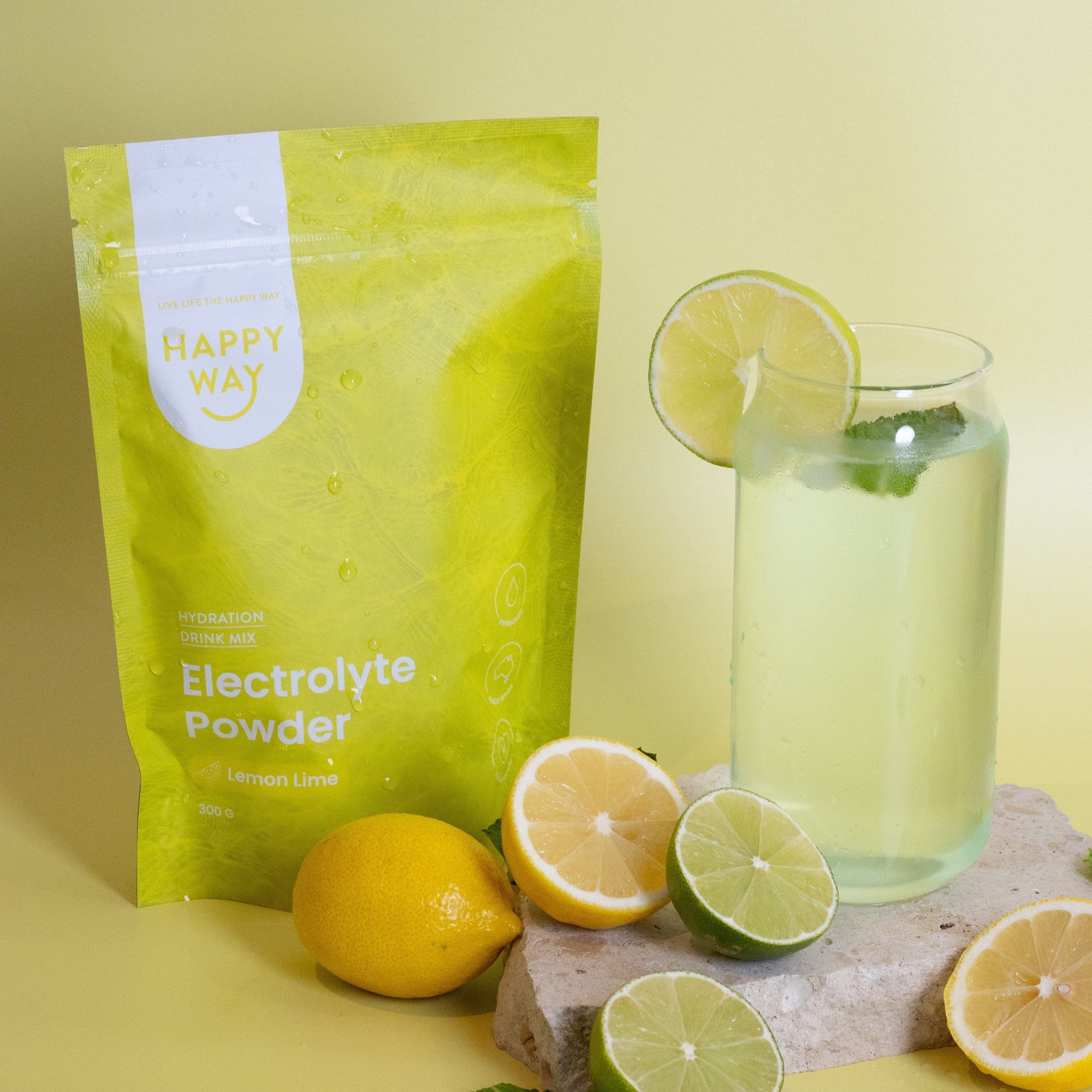 Happy Way Protein Powder Happy Way Electrolyte Powder Lemon Lime 300g