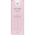 Happy Way Protein Powder Happy Way Glass Tumbler With Stainless Steel Straw 580ml