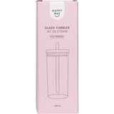 Happy Way Protein Powder Happy Way Glass Tumbler With Stainless Steel Straw 580ml