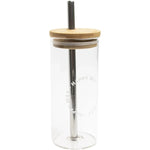 Happy Way Protein Powder Happy Way Glass Tumbler With Stainless Steel Straw 580ml
