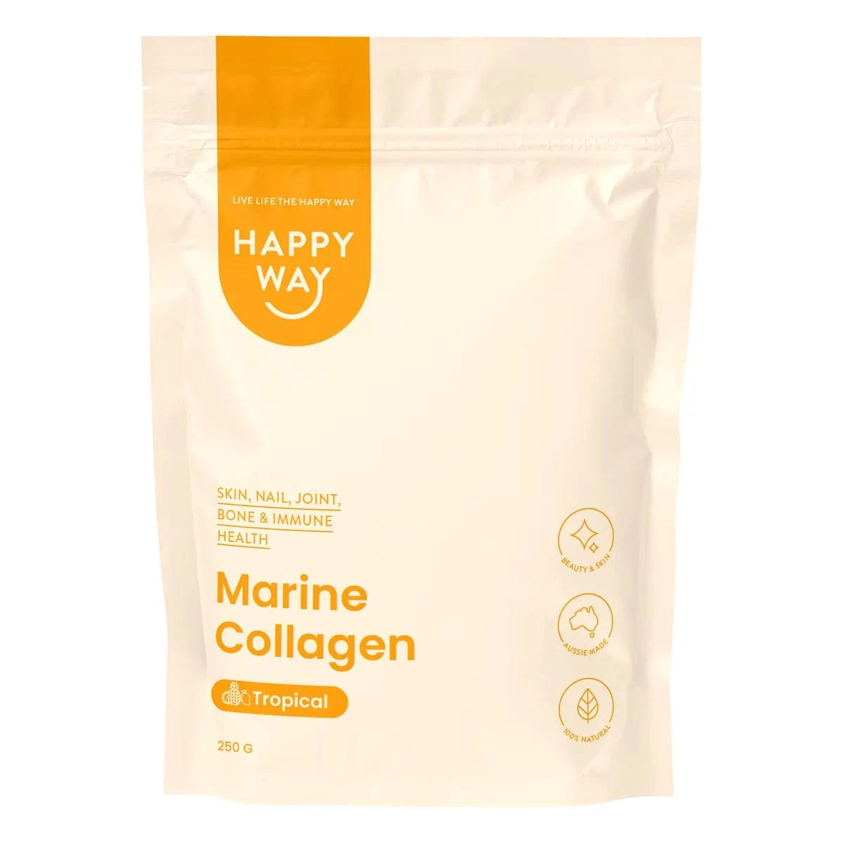 Happy Way Protein Powder Happy Way Marine Collagen Powder Tropical 250g