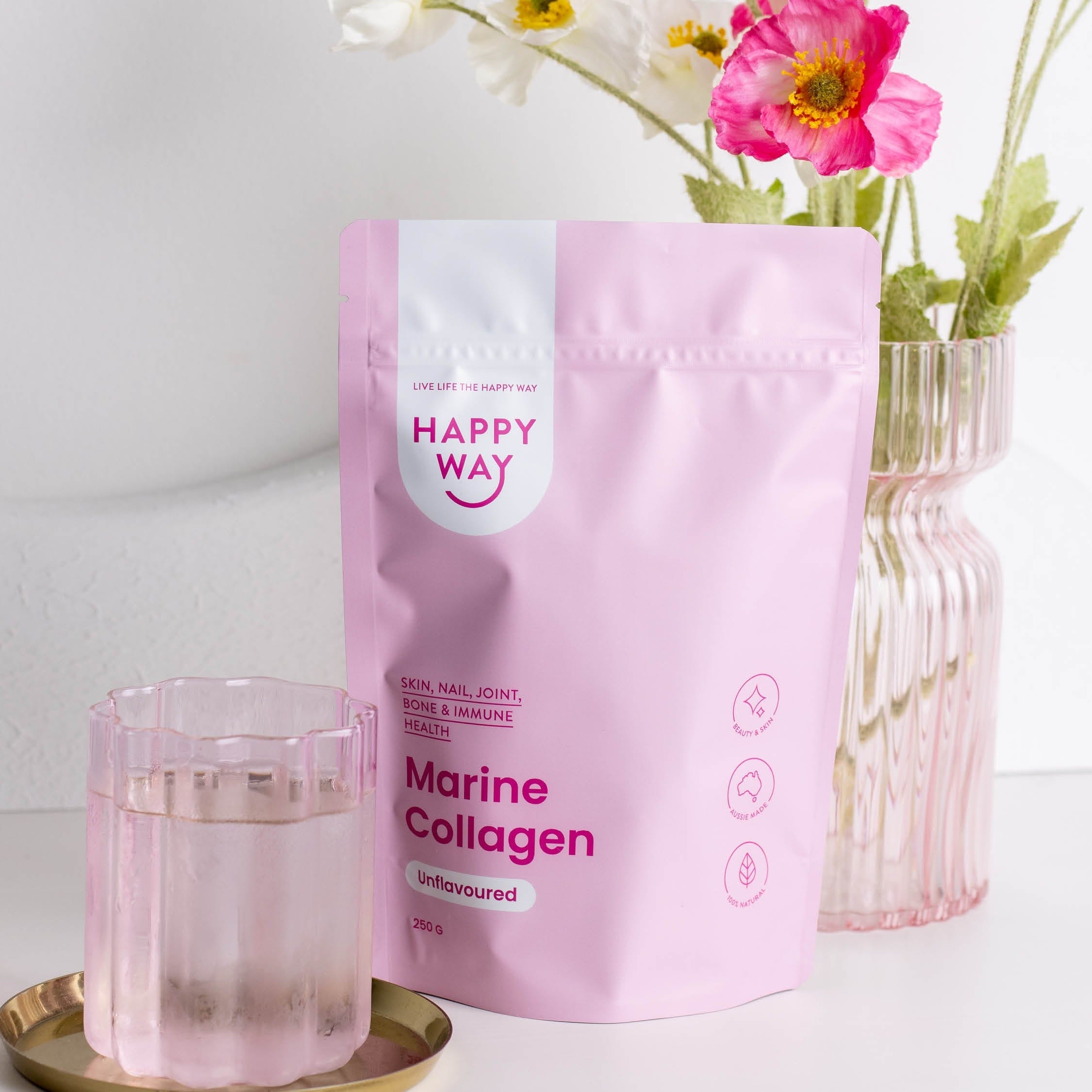 Happy Way Protein Powder Happy Way Marine Collagen Unflavoured 250g