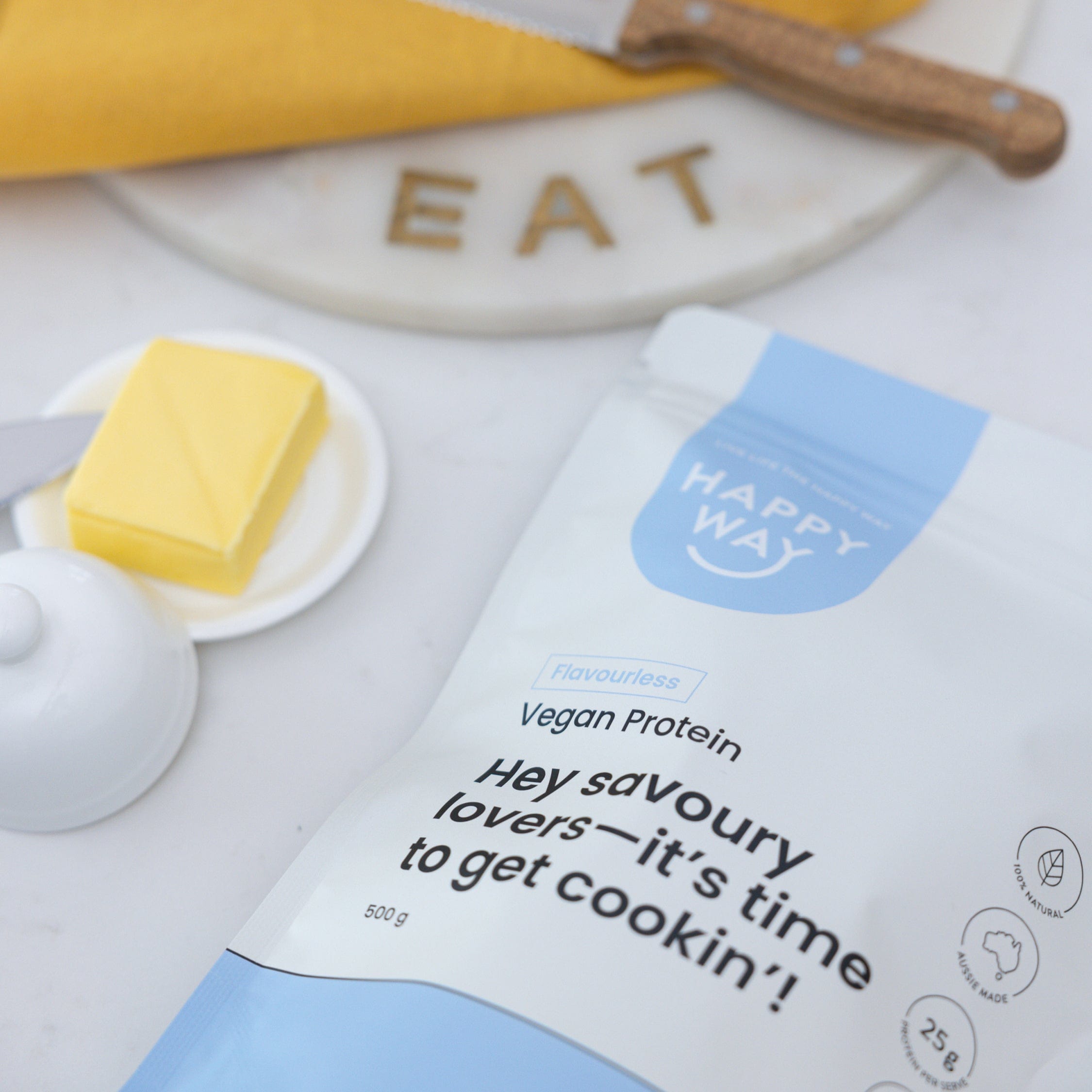 Happy Way Protein Powder Happy Way VEGAN Protein Powder Flavourless 500g