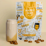 Happy Way Protein Powder Happy Way Vegan Protein Powder Salted Caramel 500g