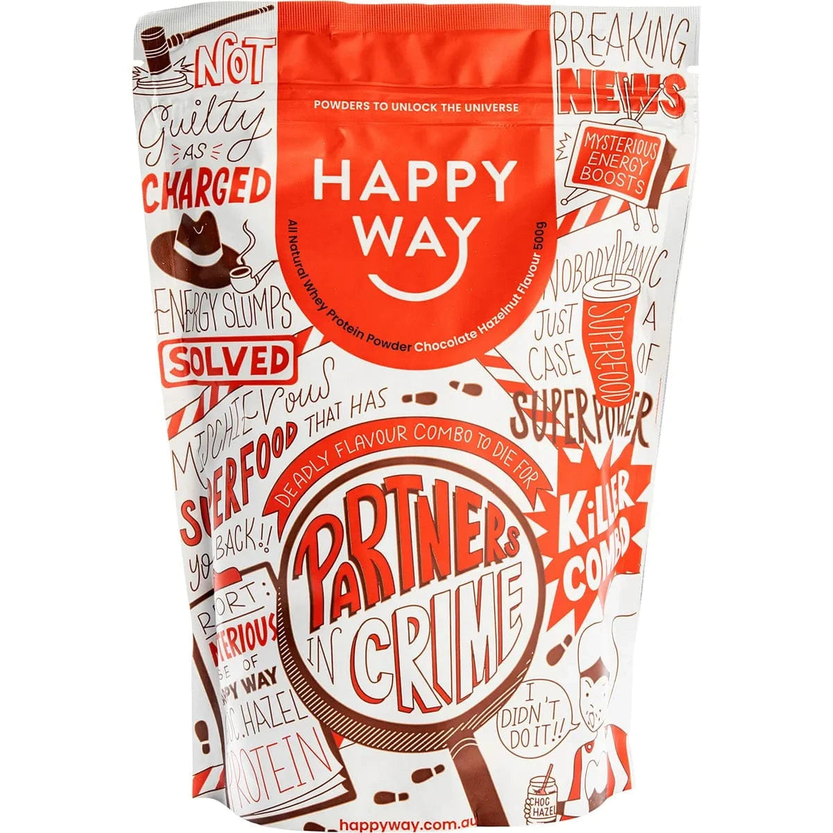 Happy Way Protein Powder Happy Way Whey Protein Powder Chocolate Hazelnut 500g