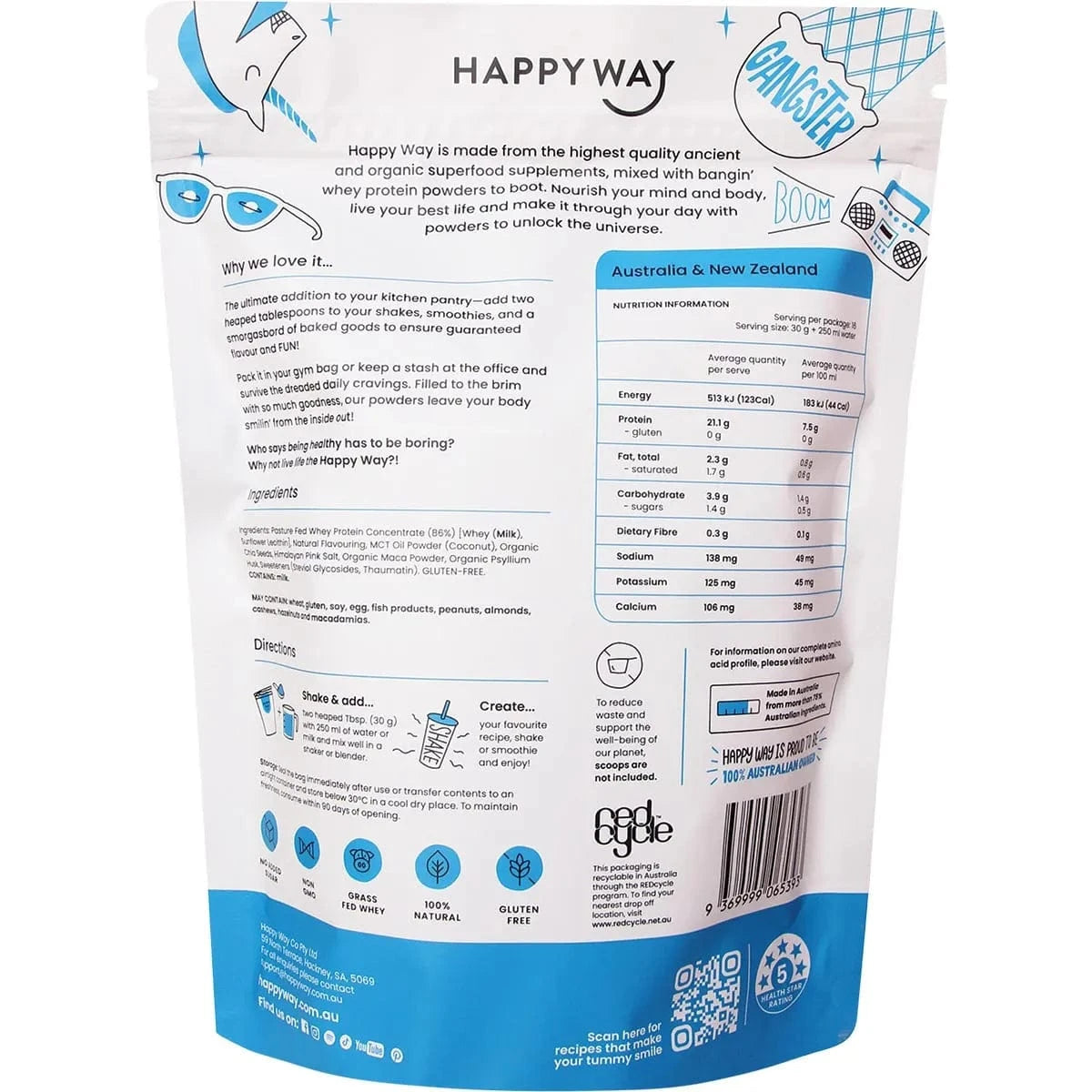 Happy Way Protein Powder Happy Way Whey Protein Powder Vanilla