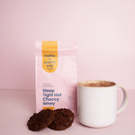 Happy Way Sleep Tight Hot Choccy Whey 200g with prepared hot chocolate