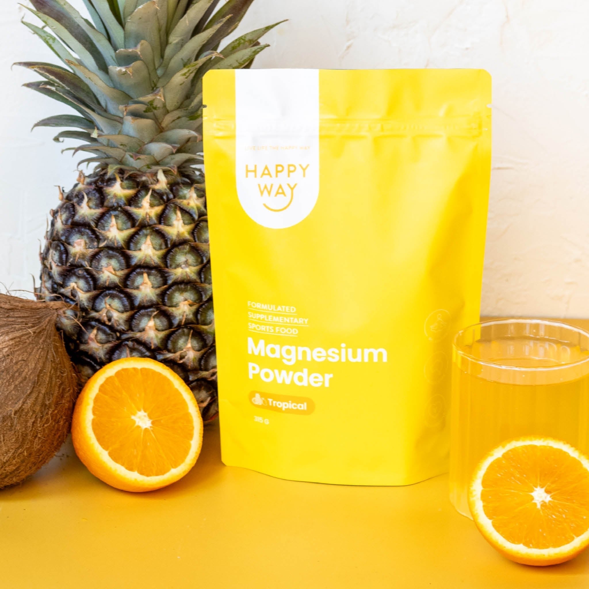 Happy Way Tropical Magnesium Powder 315g lifestyle image