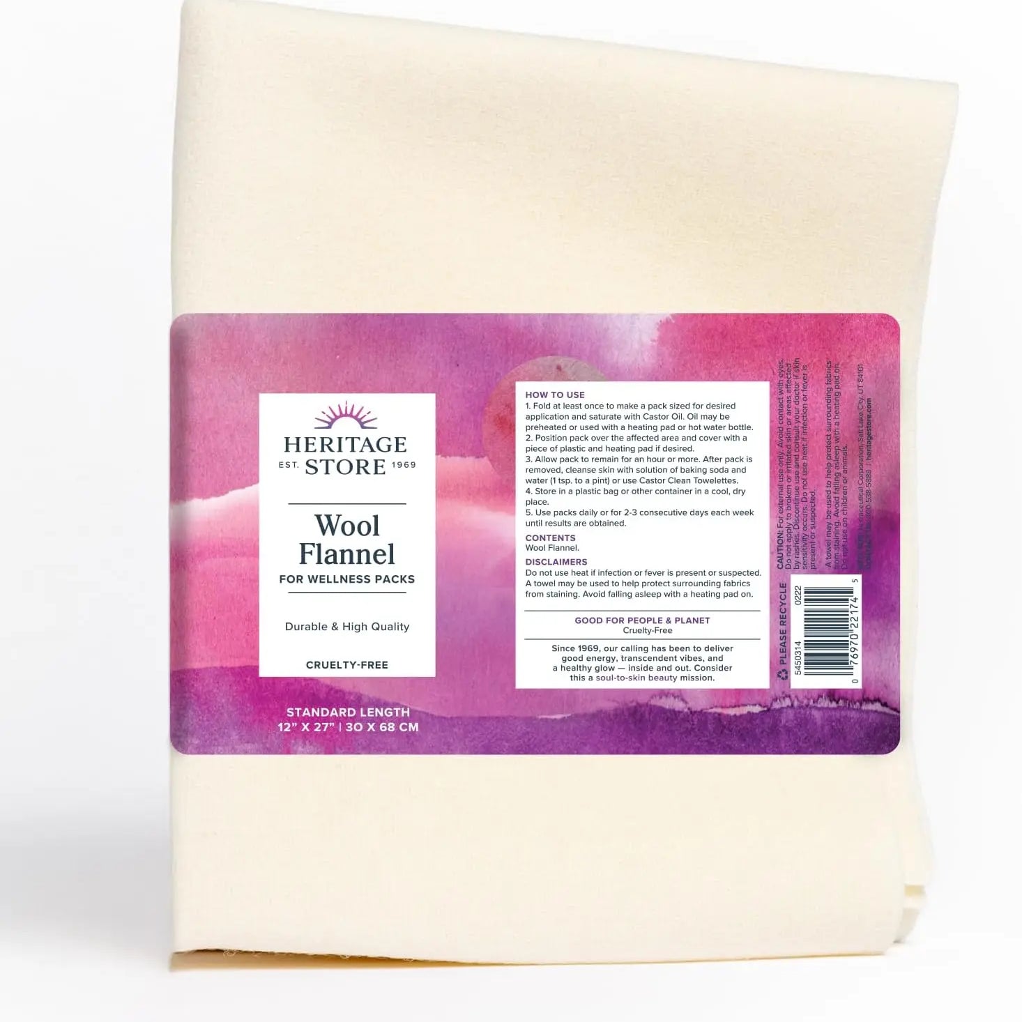 Heritage Store Wool Flannel 12 x 27 inch